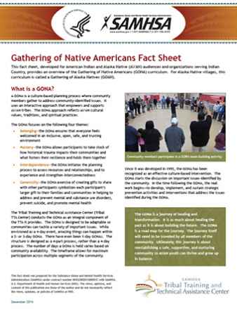 Gathering of Native Americans Fact Sheet