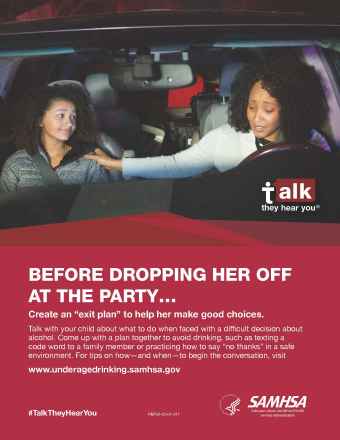 Talk. They Hear You:  Before Dropping Her Off at the Party – Flyer