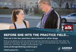 Talk. They Hear You: Before She Hits the Practice Field – Postcard