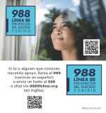 Thumbnail image for 988 Suicide & Crisis Lifeline Wallet Card with Image (Spanish Version)