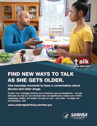 Talk. They Hear You: Find New Ways to Talk as She Gets Older – Print Public Service Announcement Flyer