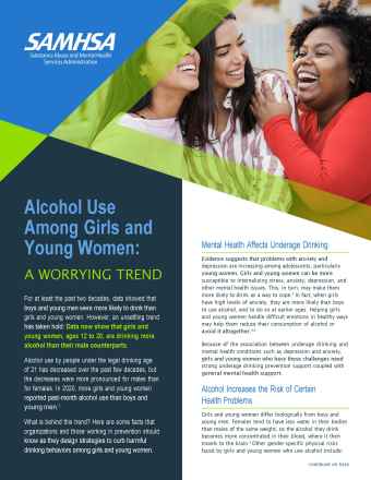 Alcohol Use Among Girls and Young Women: A Worrying Trend