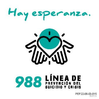 Thumbnail image for 988 Suicide & Crisis Lifeline Stickers - There is Hope - Green (Spanish Version)