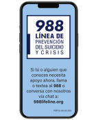 Thumbnail image for 988 Suicide & Crisis Lifeline Rectangle Magnet (Spanish Version)