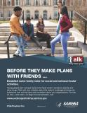 Talk. They Hear You: Before They Make Plans with Friends – Print Public Service Announcement Flyer