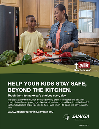 Talk. They Hear You: Help Your Kids Stay Safe, Beyond the Kitchen Print Public Service Announcement  – Flyer