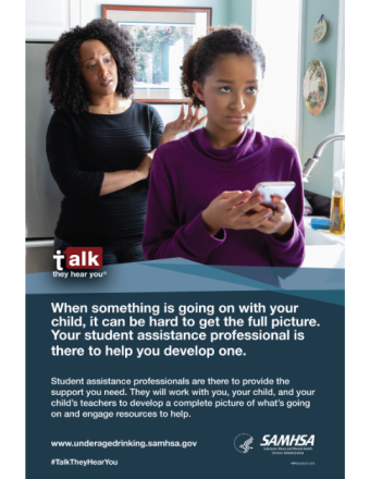 Talk. They Hear You. Student Assistance: Get the Full Picture (Parents) - 11x17 Poster