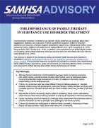 Advisory: The Importance of Family Therapy in Substance Use Disorder (based on TIP 39)