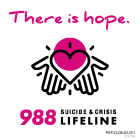 Thumbnail image for 988 Suicide & Crisis Lifeline Stickers - There is Hope - Pink